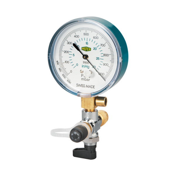 Refco - RL - VAC, vakuometr s připojením 1/4'' SAE, kulový ventil, 4663981