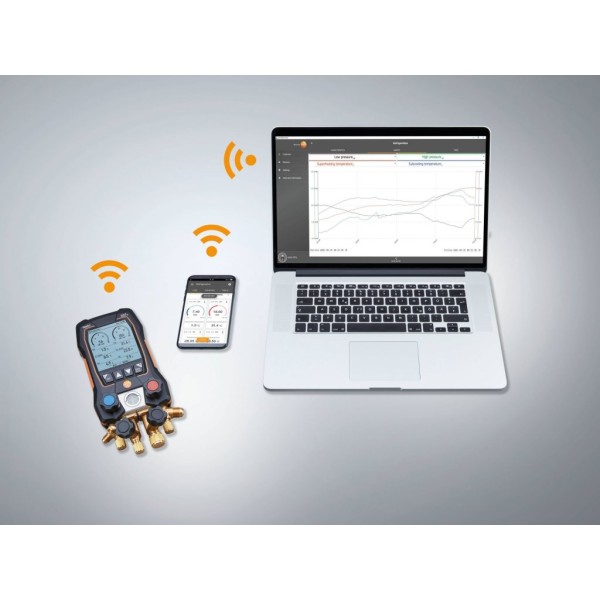 Testo 570 - 2, 4 cestný dig. manometr - sada v kufru, 0563 5702 