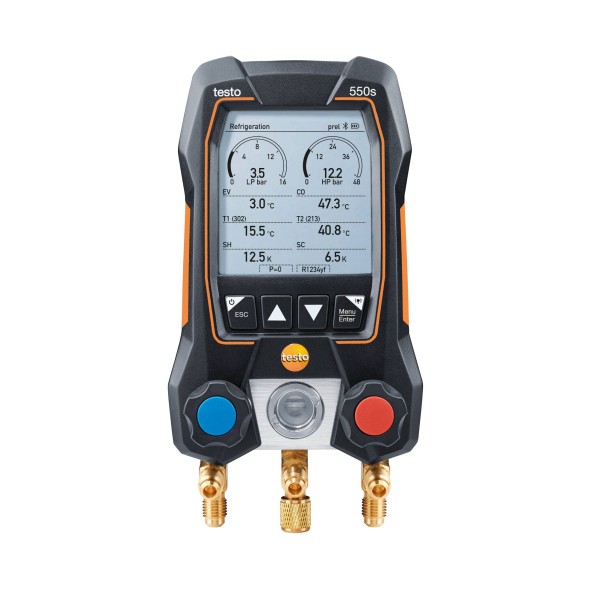Testo 550s - Bluetooth, 2 cestný dig. manometr + bezdrátové tep. sondy v kufru, 0564 5502