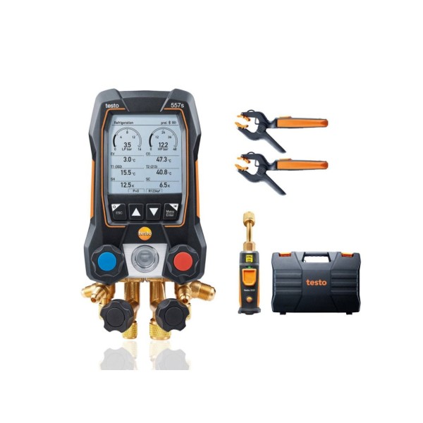 Testo 557s - Bluetooth, 4 cestný dig. man. +bezdrát. tepl. sondy a vakuometr, 0564 5571