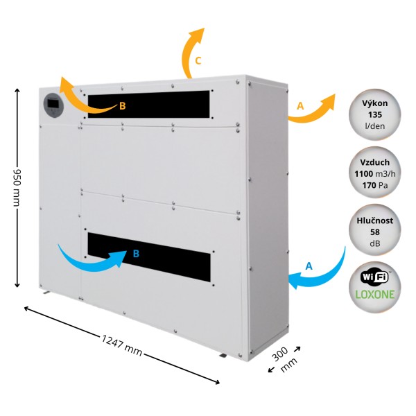 DRY 800 DUCT 135l/den